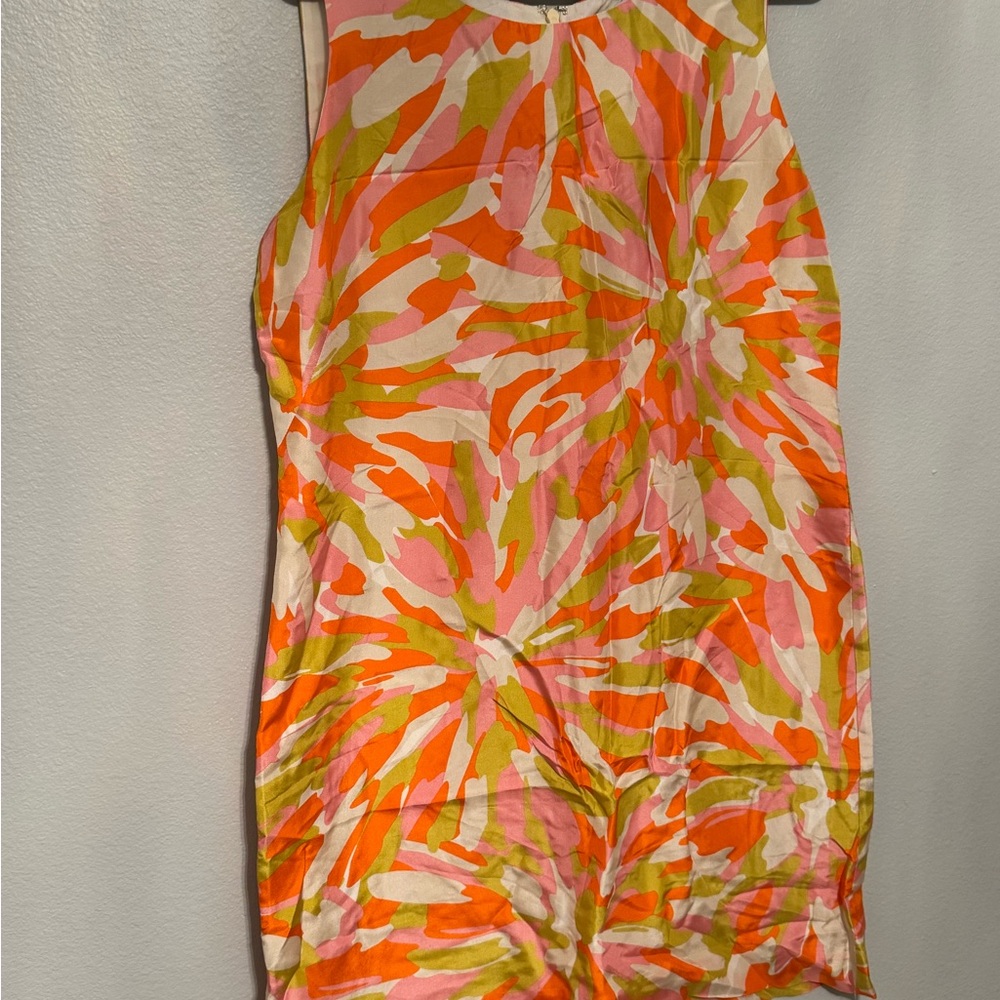 J crew silk dress Colorful Sleeveless Dress